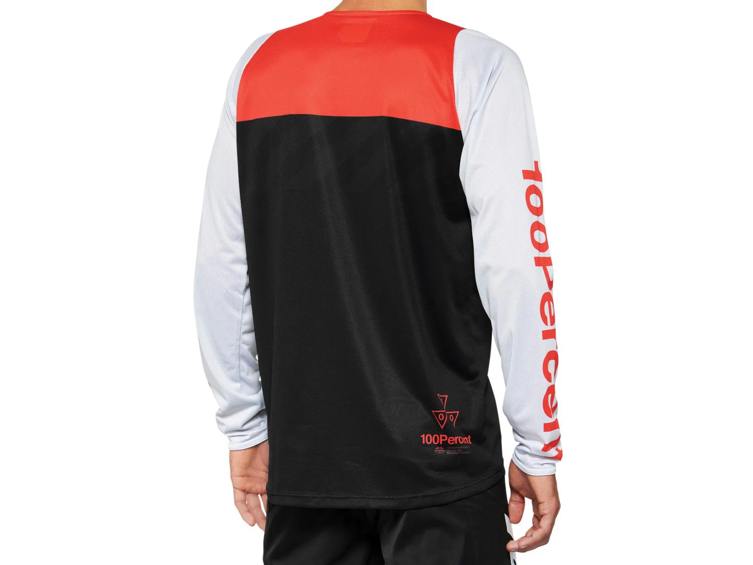 R-Core Long Sleeve Jersey - Black/Racer Red - Image 2