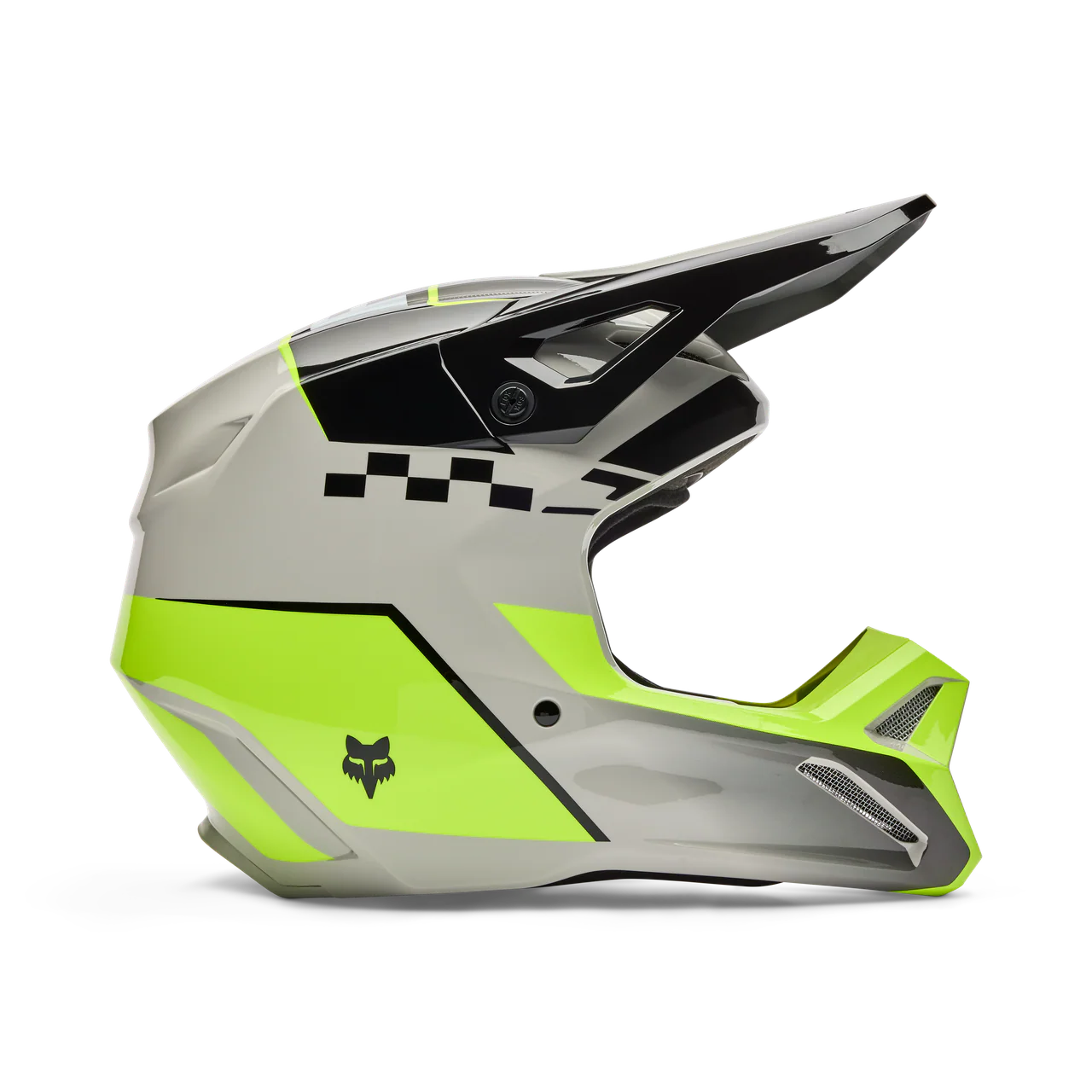 V1 Collect Fullface Helm - Grey/Yellow