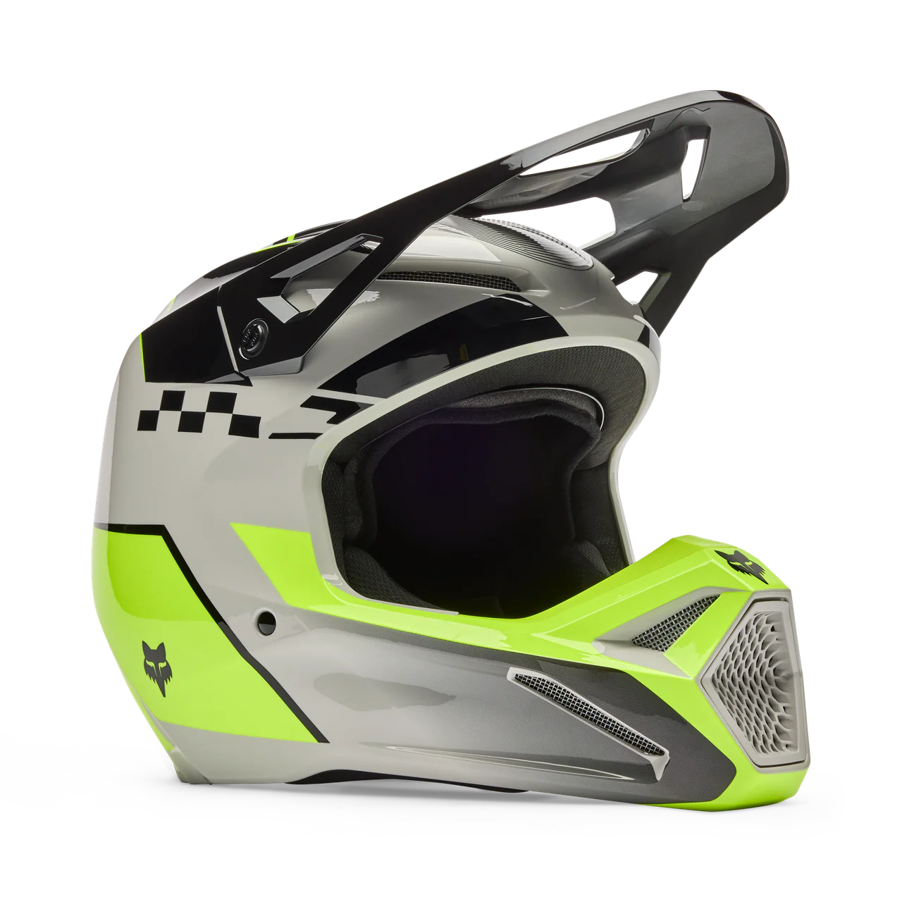 Youth V1 Collect Fullface Helm - Grey/Yellow - Image 2