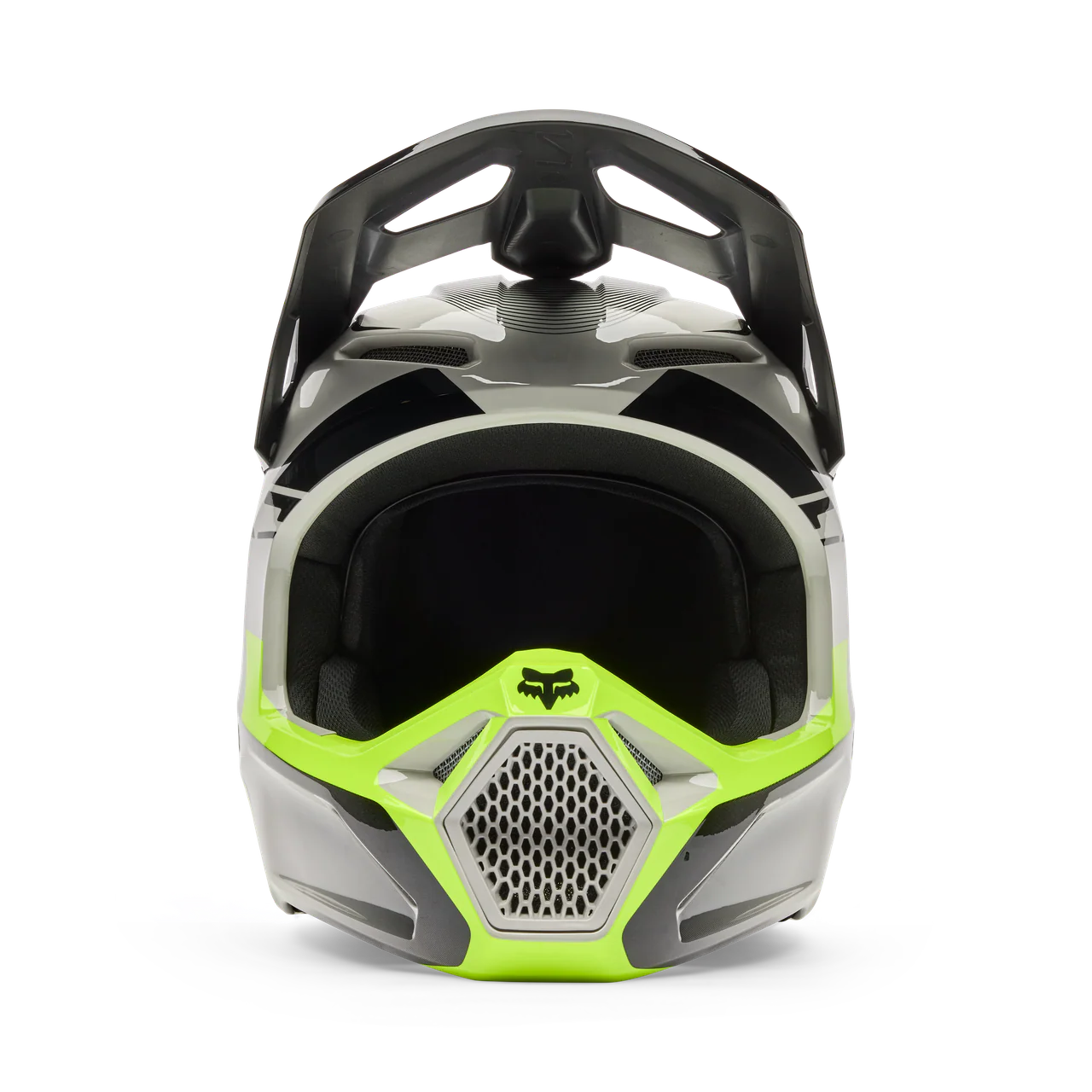 Youth V1 Collect Fullface Helm - Grey/Yellow - Image 3