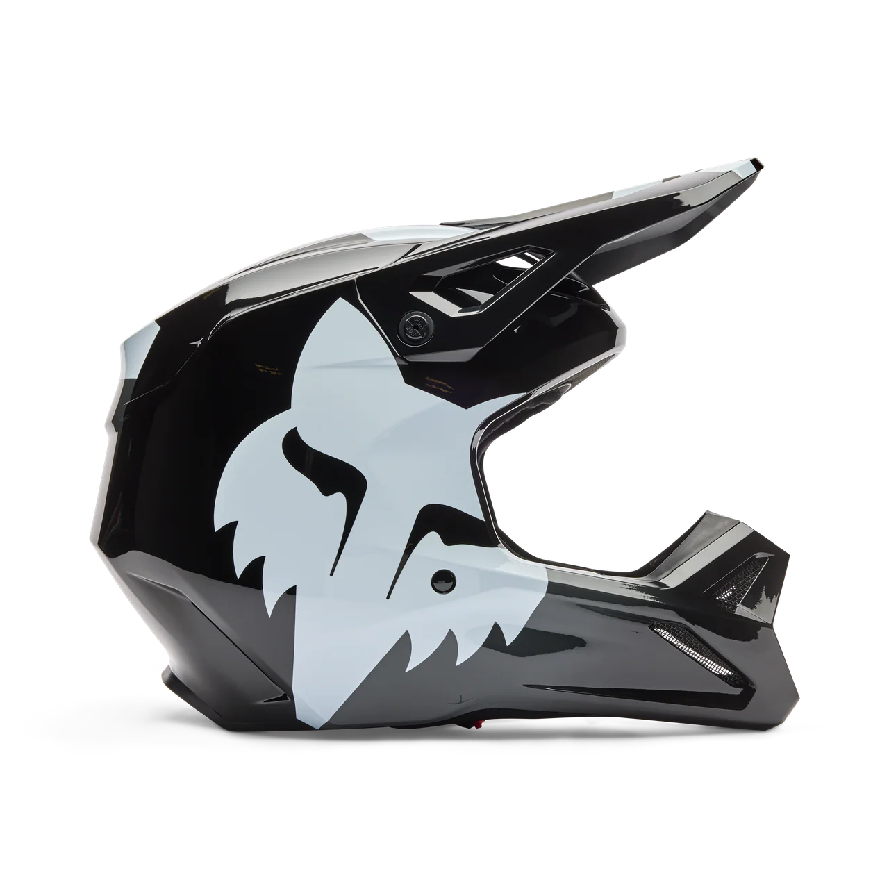 Youth V1 Shield Fullface Helm - Black