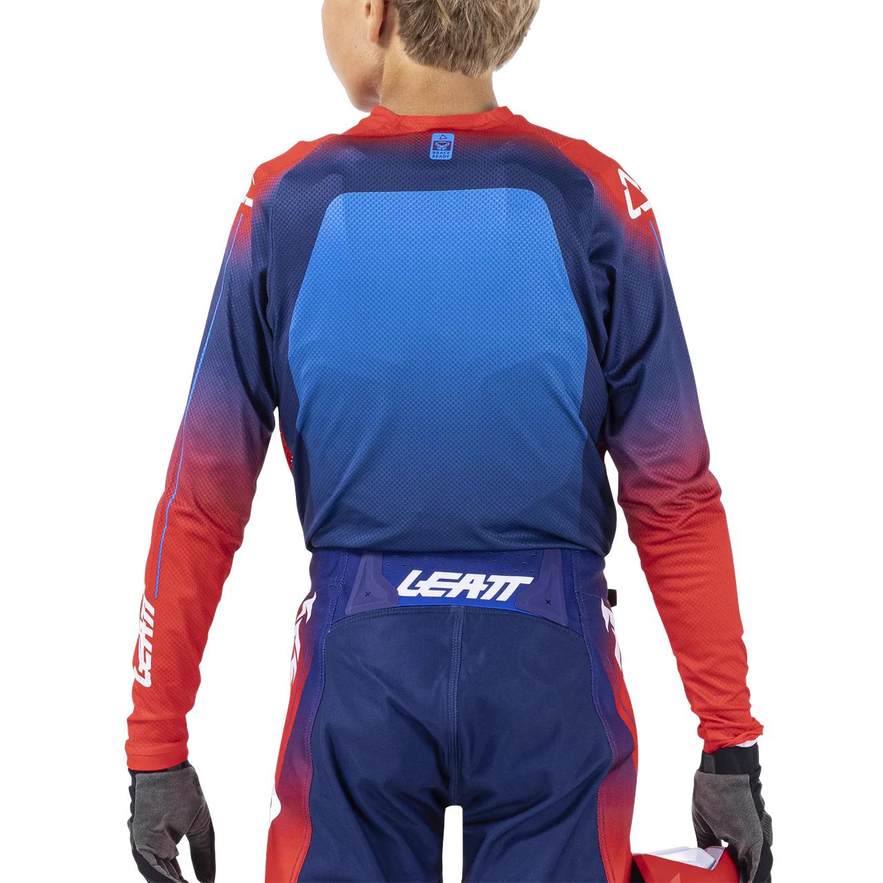Jersey Moto 4.5 Jr - Royal Blue/Red - Image 2