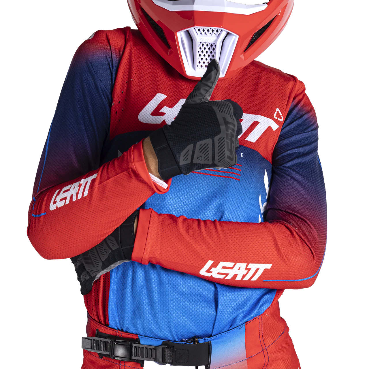 Jersey Moto 4.5 Jr - Royal Blue/Red - Image 7