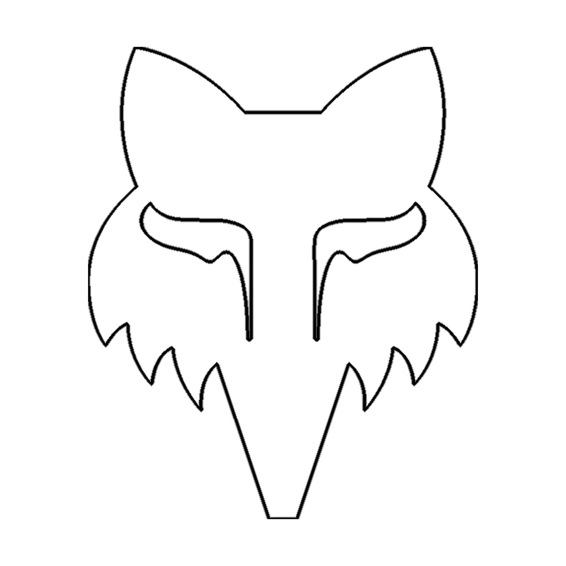 Fox Head 2.5" - Die Cut Vinyl - White