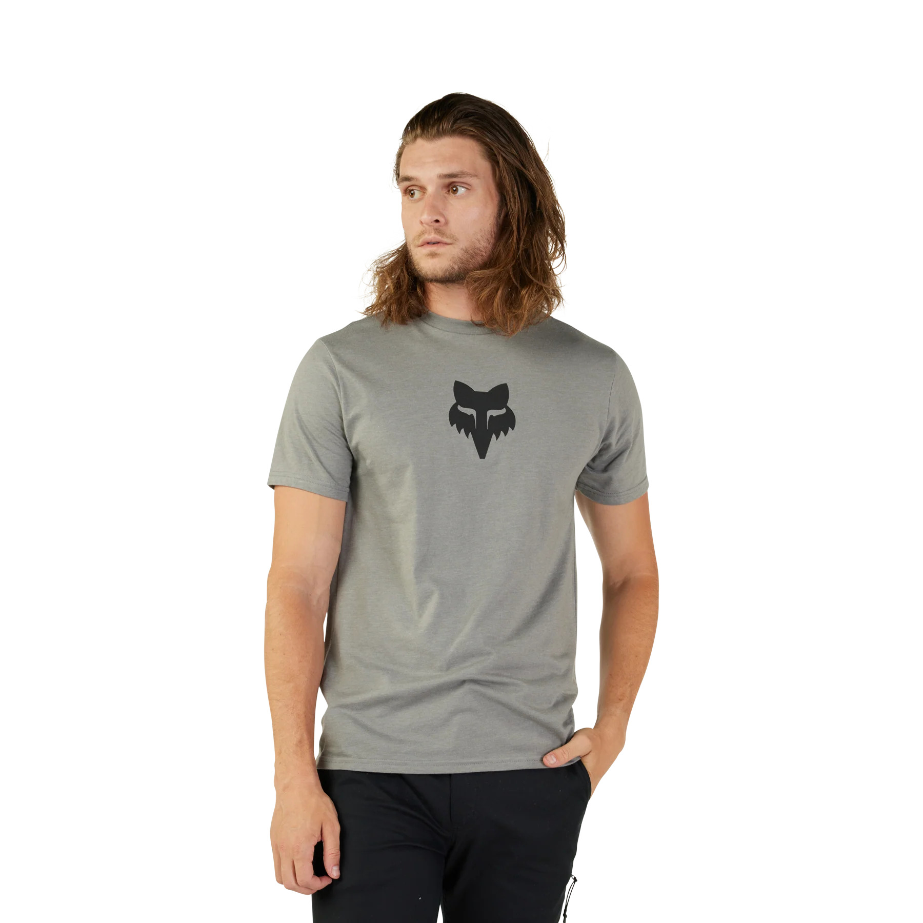 Fox Head Short Sleeve Premium T-Shirt - Heather Graphite - Image 4