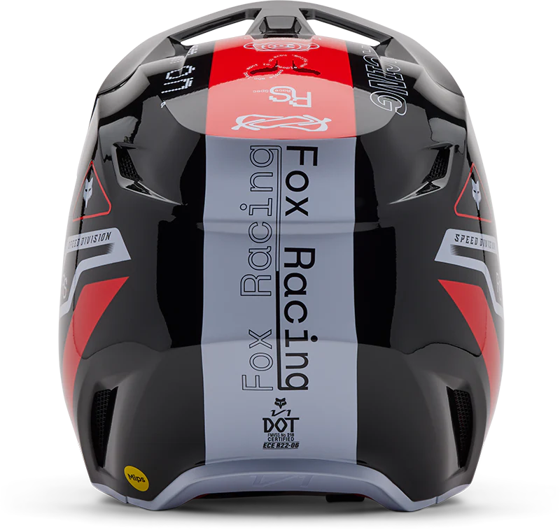 V1 Race Spec Helmet - Fluorescent Red - Image 5