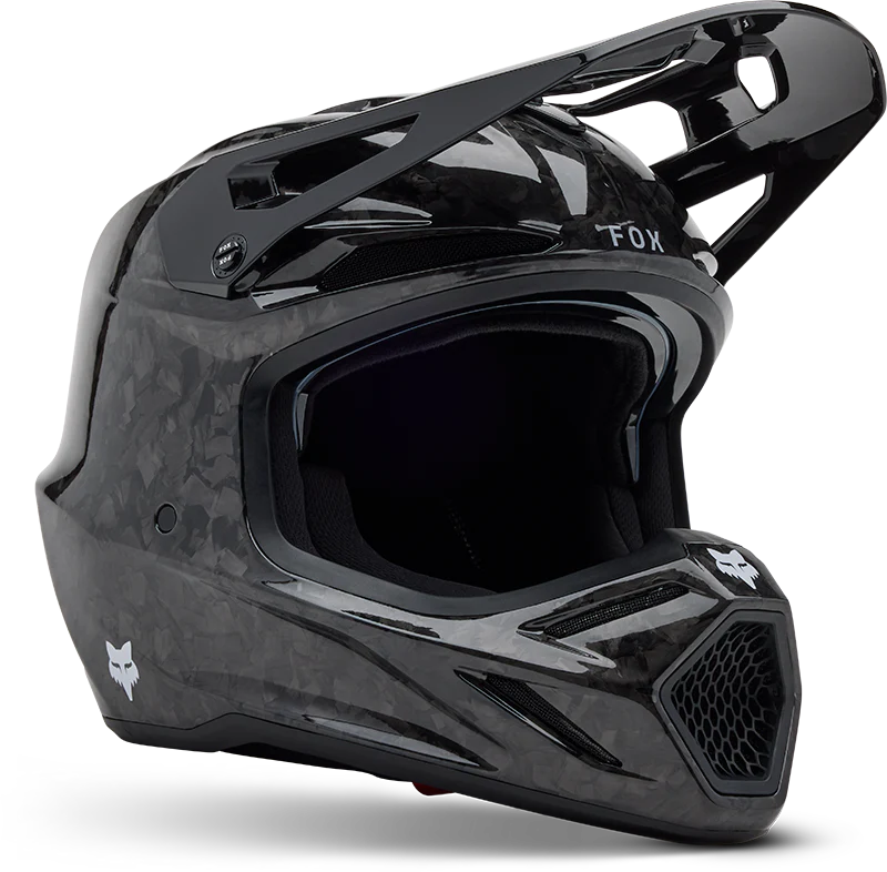 V3 RS Carbon Solid Helmet - Black - Image 2