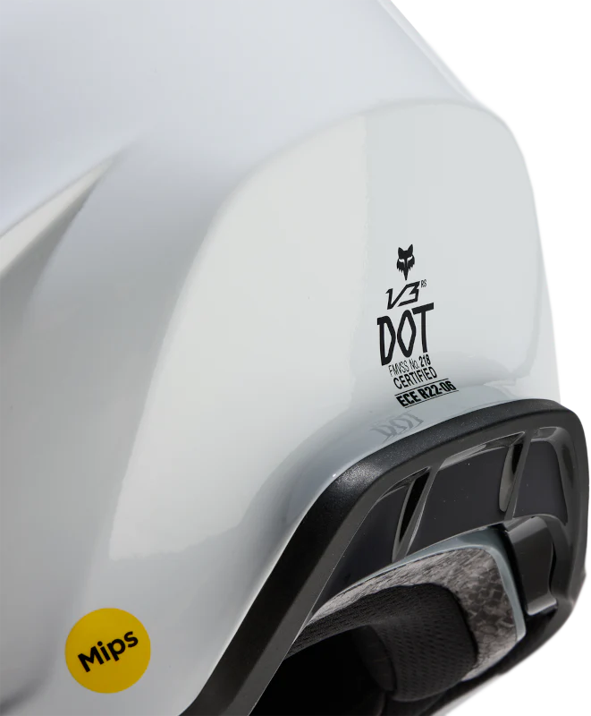 V3 RS Carbon Solid Helmet - White - Image 9