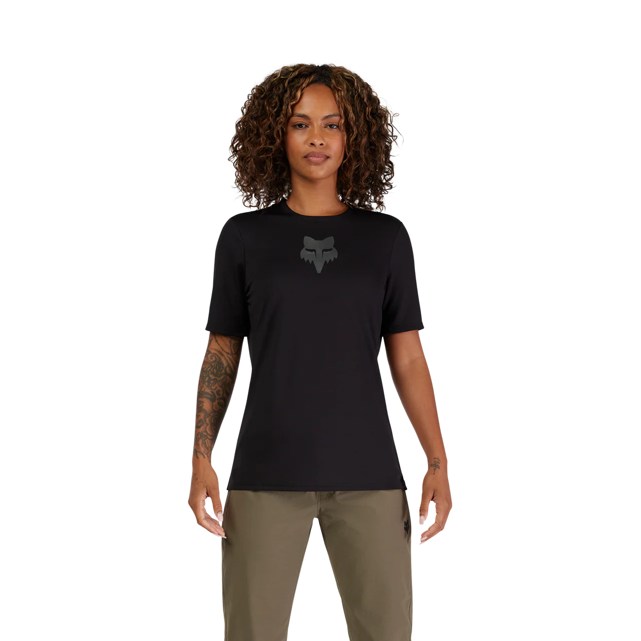 Women's Ranger Short Sleeve Jersey Fox Head - Black - Image 3