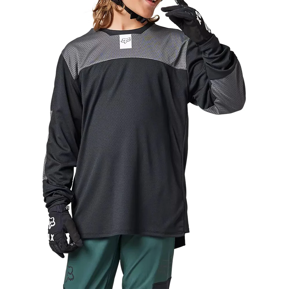 Youth Defend Long Sleeve Jersey - black - Image 3