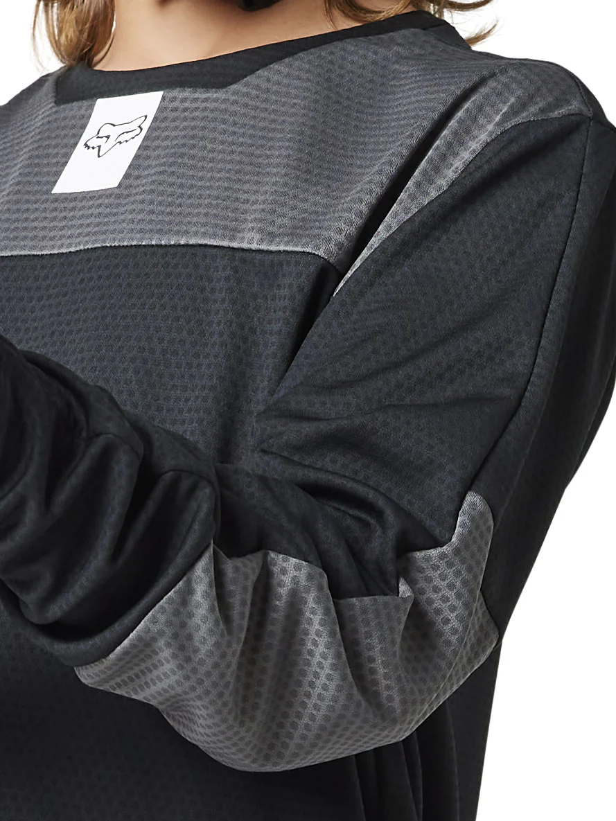 Youth Defend Long Sleeve Jersey - black - Image 4