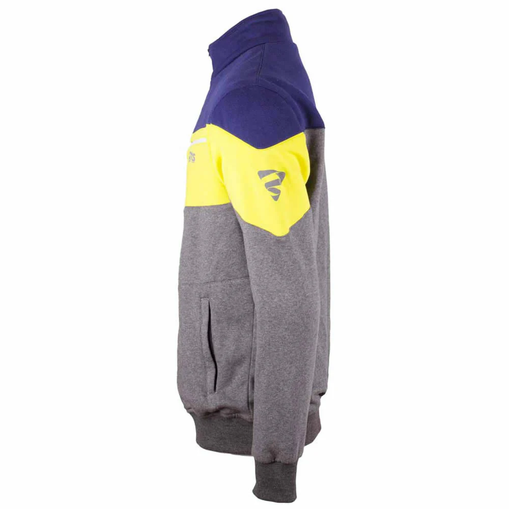 Sweatjacke LEO - dunkelblau-fluogelb-grau - Image 3
