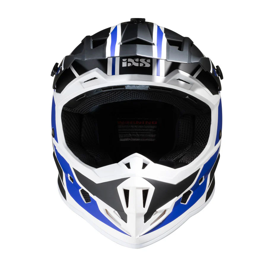 361 2.1 Motorradhelm matte black blue white - Image 2