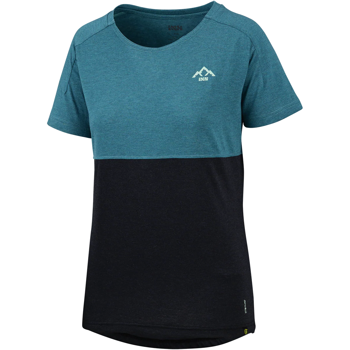 Flow Kids Tech Tee Mountain everglade-schwarz