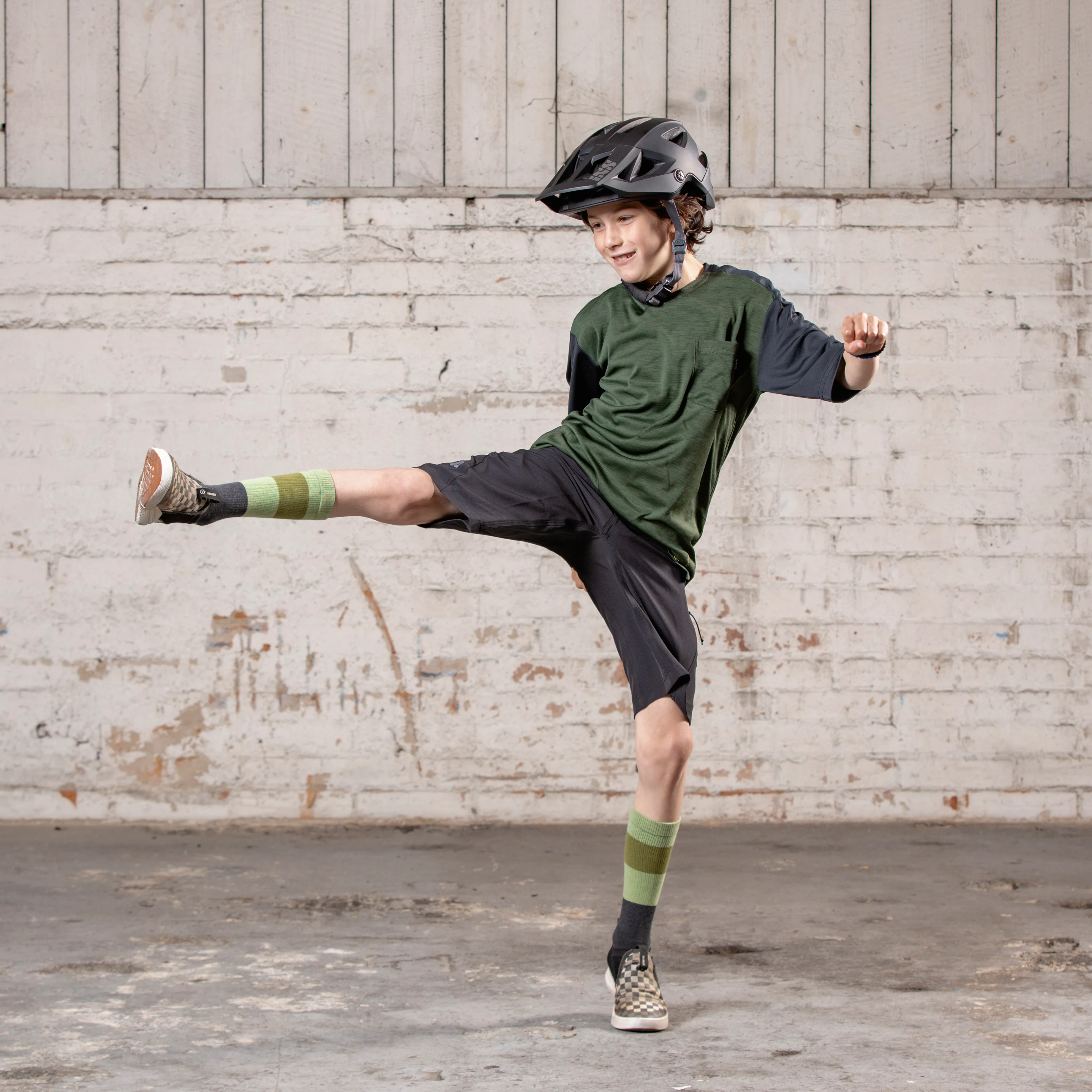 Flow X Kids Jersey olive-solid black - Image 3