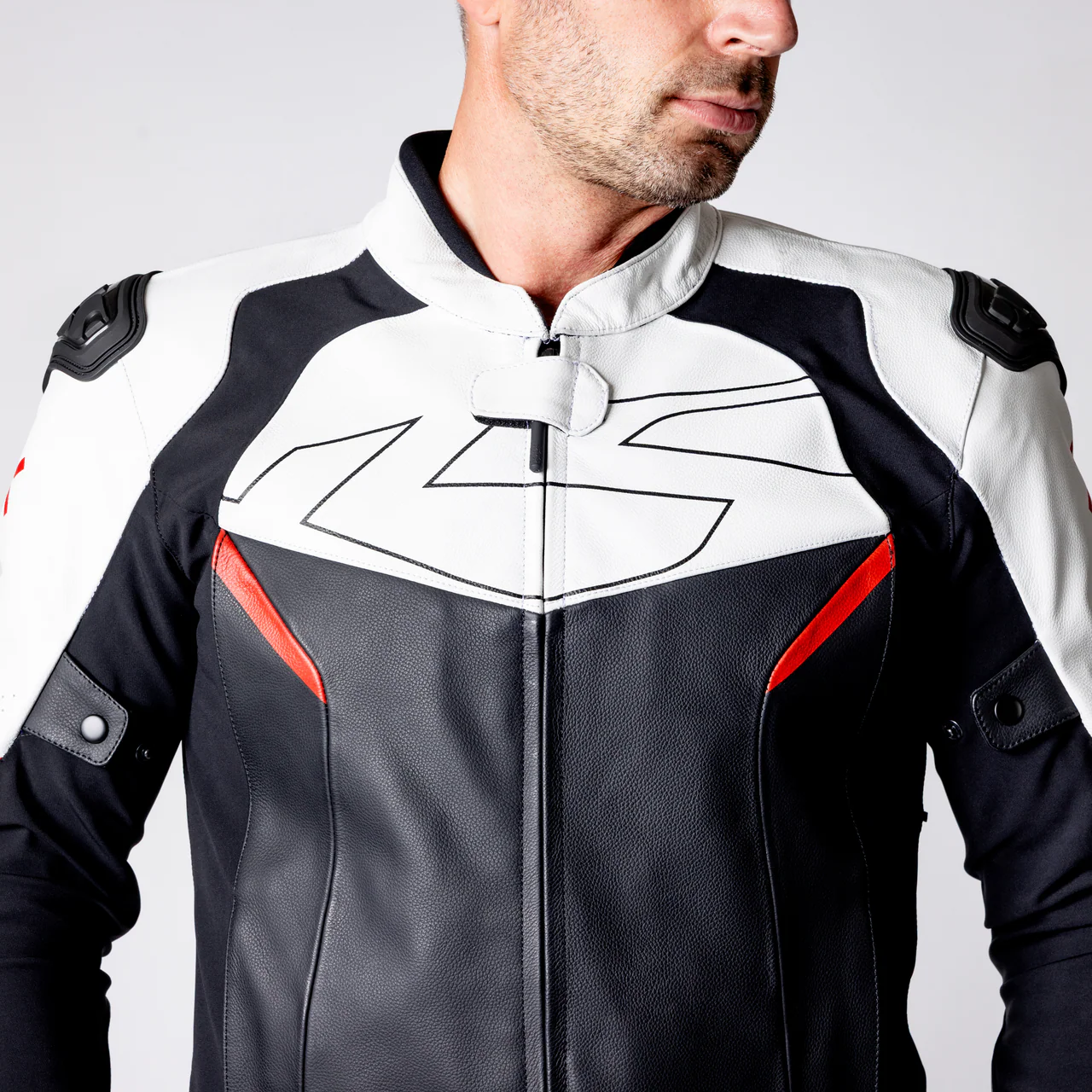 Ace 1.0 Lederjacke - schwarz-weiss-rot - Image 12