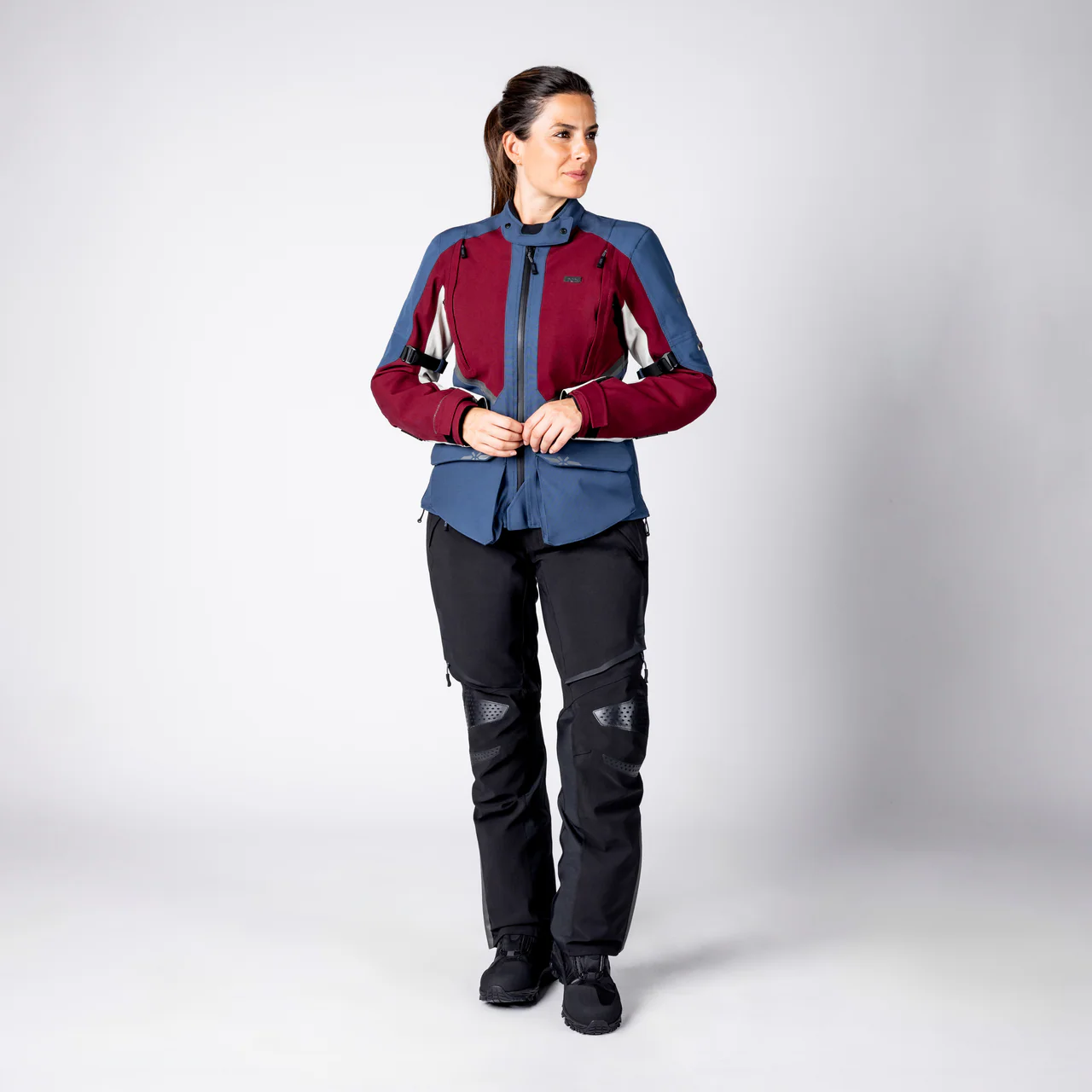 Damen Tourster-STX 1.0 Laminatjacke - weinrot-blau-cool grey - Image 5