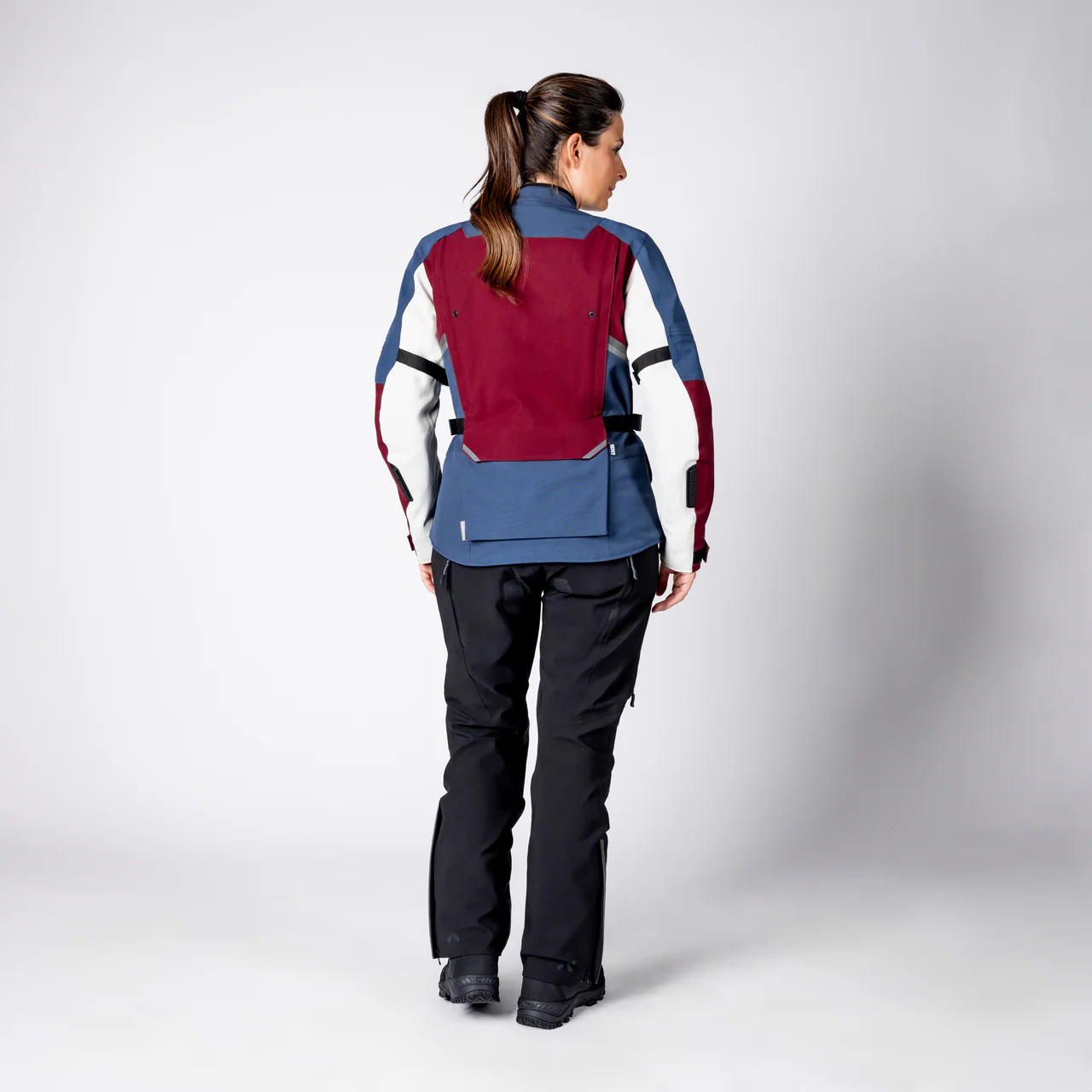 Damen Tourster-STX 1.0 Laminatjacke - weinrot-blau-cool grey - Image 7
