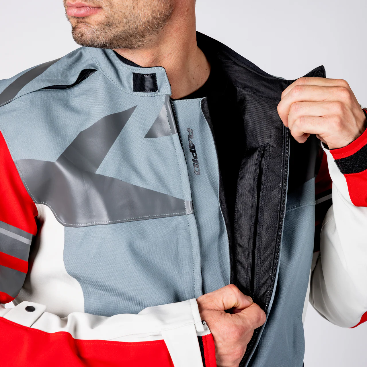 Rapid-STX 2.2 Laminatjacke - blau grau-rot - Image 5