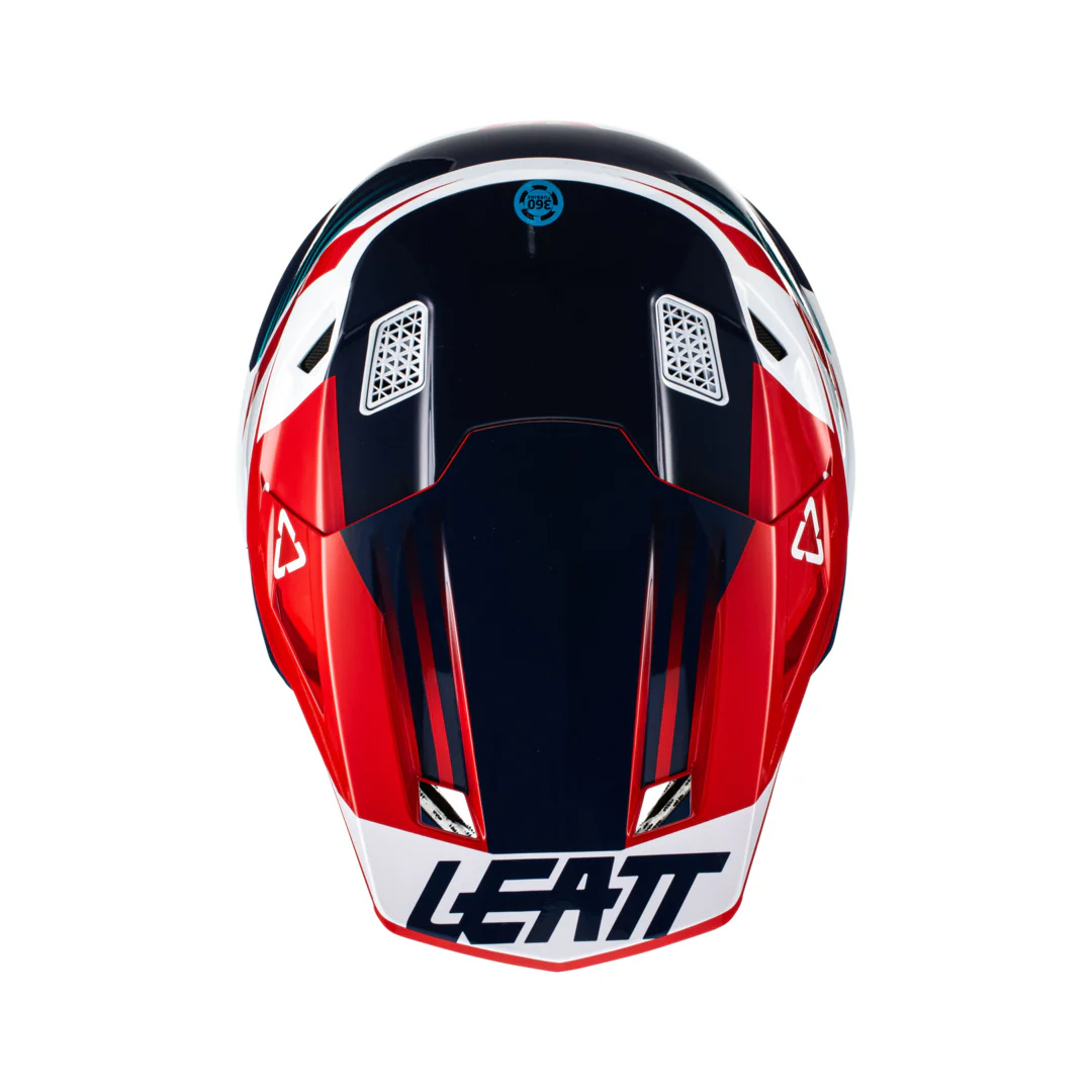 Helm inkl. Brille 8.5 V22 Graphic rot-blau-weiss - Image 3