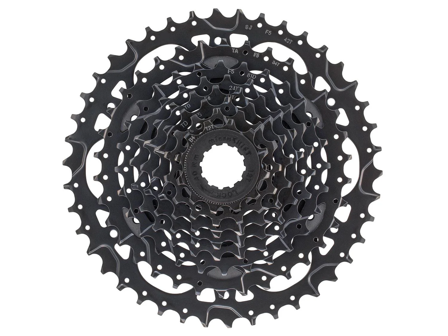 Acolyte Kassette 8sp 12-42T Stahl - black