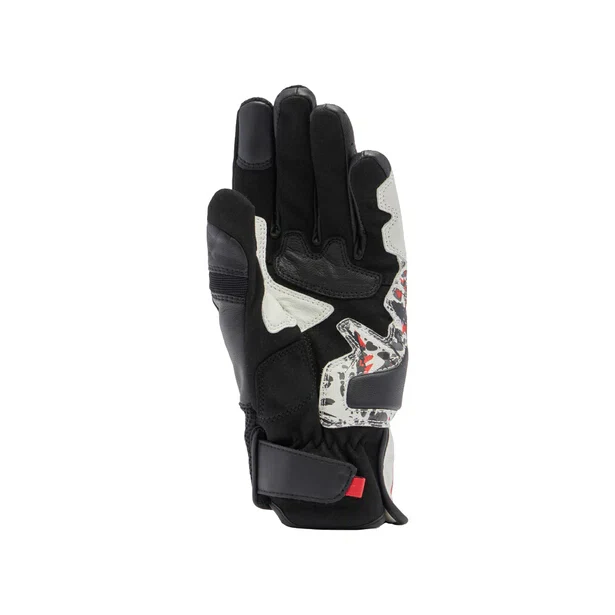 MIG 3 Unisex Lederhandschuhe - Black/Red Spray/White - Image 3