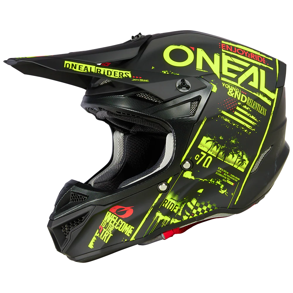 5SRS Polyacrylite Helm ATTACK black/neon yellow