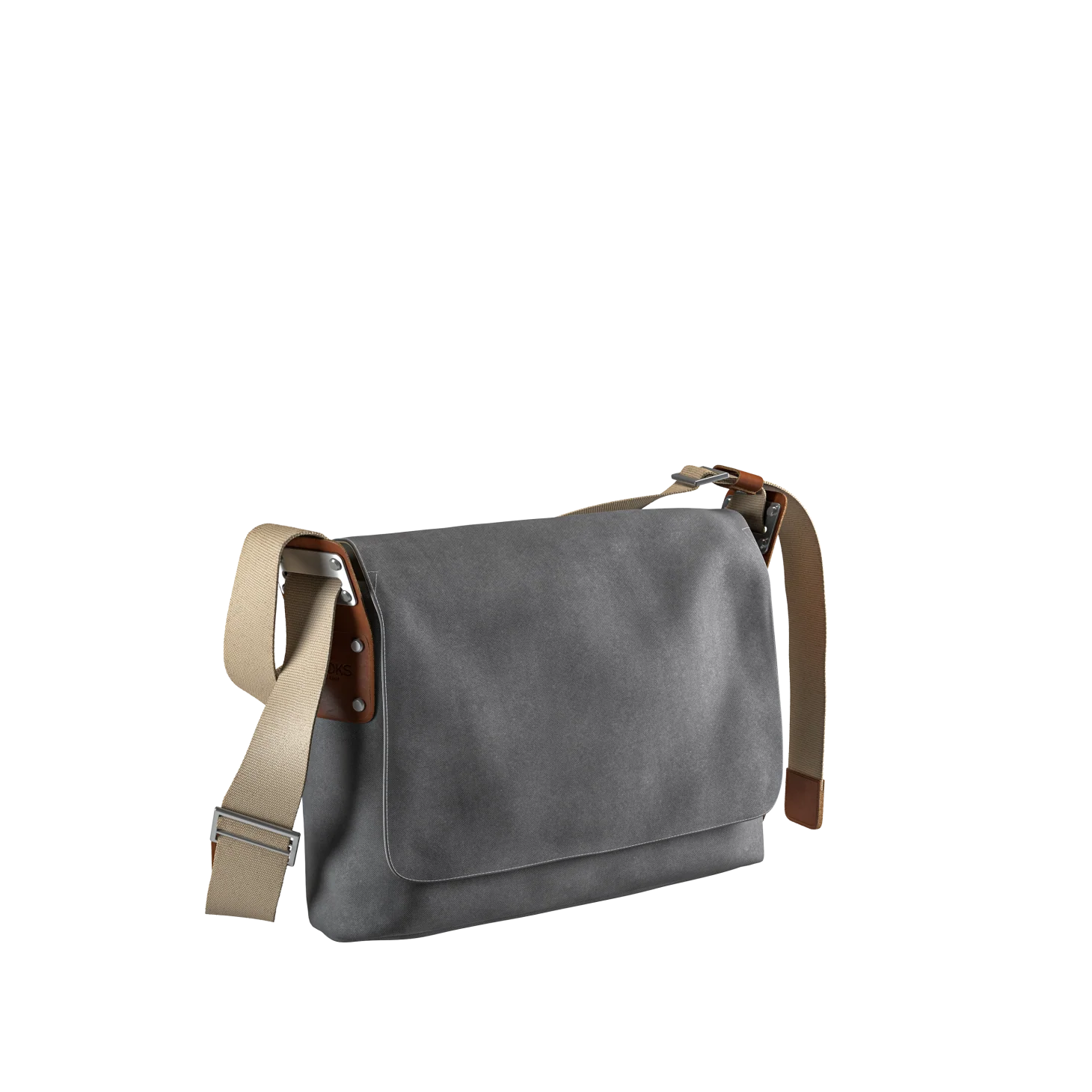 Paddington Cotton Canvas Shoulder Bag - grey