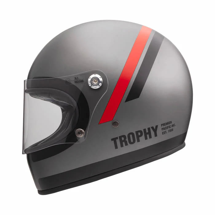 Integralhelm Trophy DO 17 BM - schwarz-grau-rot - Image 3