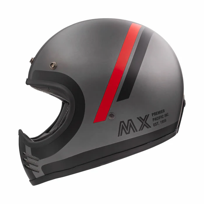 Motocrosshelm MX DO 17 BM - schwarz matt-grau matt-rot matt - Image 2