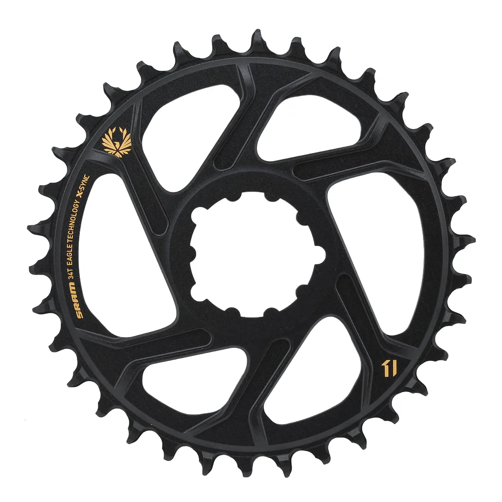 X-Sync 2 Eagle Kettenblatt - Direct Mount - 6 mm Offset - schwarz/gold